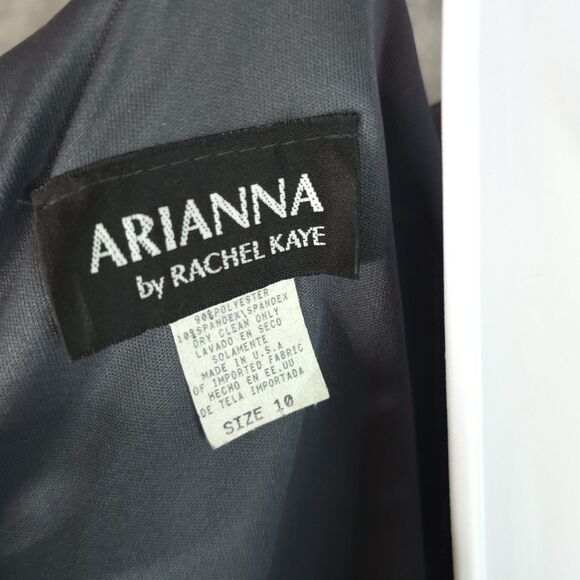 Arianna by Rachel Kaye Gray Velvet Glitter Maxi Dress 90s Y2K Formal Glam Sz 10 - Picture 6 of 9